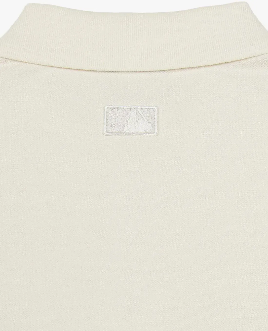 Áo Polo MLB Basic Coopers Logo Overfit NY Màu Kem - Ảnh chi tiết 5